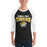 Man wearing Tomball West High School Tigers Unisex 3/4 sleeve Raglan T-shirt 234