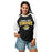 Woman wearing Tomball West High School Tigers Unisex 3/4 sleeve Raglan T-shirt 234