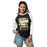 Woman wearing Tomball West High School Tigers Unisex 3/4 sleeve Raglan T-shirt 232