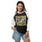 Woman wearing Tomball West High School Tigers Unisex 3/4 sleeve Raglan T-shirt 233
