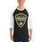 Man wearing Tomball West High School Tigers Unisex 3/4 sleeve Raglan T-shirt 225