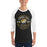 Man wearing Tomball West High School Tigers Unisex 3/4 sleeve Raglan T-shirt 201