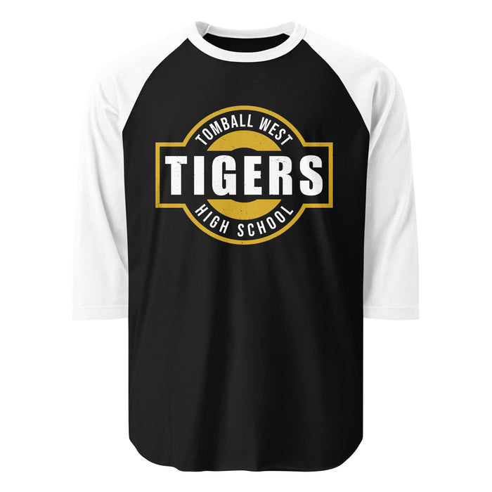 Tomball West High School Tigers Unisex 3/4 sleeve Raglan T-shirt 011