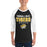 Man wearing Tomball West High School Tigers Unisex 3/4 sleeve Raglan T-shirt 003