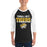 Man wearing Tomball West High School Tigers Unisex 3/4 sleeve Raglan T-shirt 024