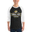 Man wearing Tomball West High School Tigers Unisex 3/4 sleeve Raglan T-shirt 202