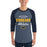 Man wearing Nimitz High School Cougars Unisex 3/4 Sleeve Raglan T-shirt 034