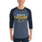 Man wearing Nimitz High School Cougars Unisex 3/4 Sleeve Raglan T-shirt 017