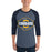 Man wearing Nimitz High School Cougars Unisex 3/4 Sleeve Raglan T-shirt 011