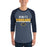 Man wearing Nimitz High School Cougars Unisex 3/4 Sleeve Raglan T-shirt 024