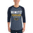Man wearing Nimitz High School Cougars Unisex 3/4 Sleeve Raglan T-shirt 003