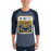 Man wearing Nimitz High School Cougars Unisex 3/4 Sleeve Raglan T-shirt 001