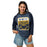 Woman wearing Nimitz High School Cougars Unisex 3/4 Sleeve Raglan T-shirt 001