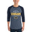 Man wearing Nimitz High School Cougars Unisex 3/4 Sleeve Raglan T-shirt 040