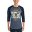 Man wearing Nimitz High School Cougars Unisex 3/4 Sleeve Raglan T-shirt 210