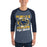 Man wearing Nimitz High School Cougars Unisex 3/4 Sleeve Raglan T-shirt 205