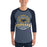 Man wearing Nimitz High School Cougars Unisex 3/4 Sleeve Raglan T-shirt 206