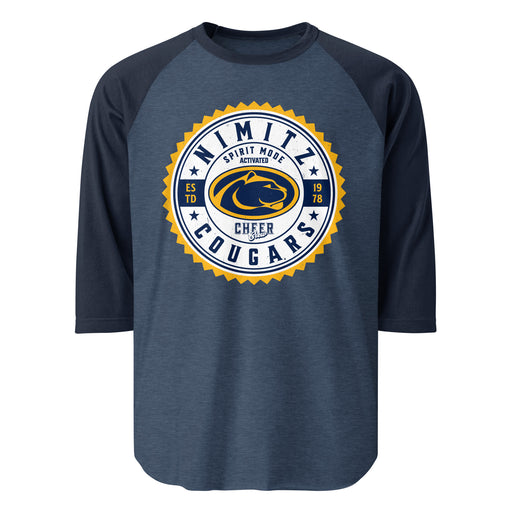 Nimitz High School Cougars Unisex 3/4 Sleeve Raglan T-shirt 203