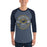 Man wearing Nimitz High School Cougars Unisex 3/4 Sleeve Raglan T-shirt 201