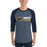 Man wearing Nimitz High School Cougars Unisex 3/4 Sleeve Raglan T-shirt 200