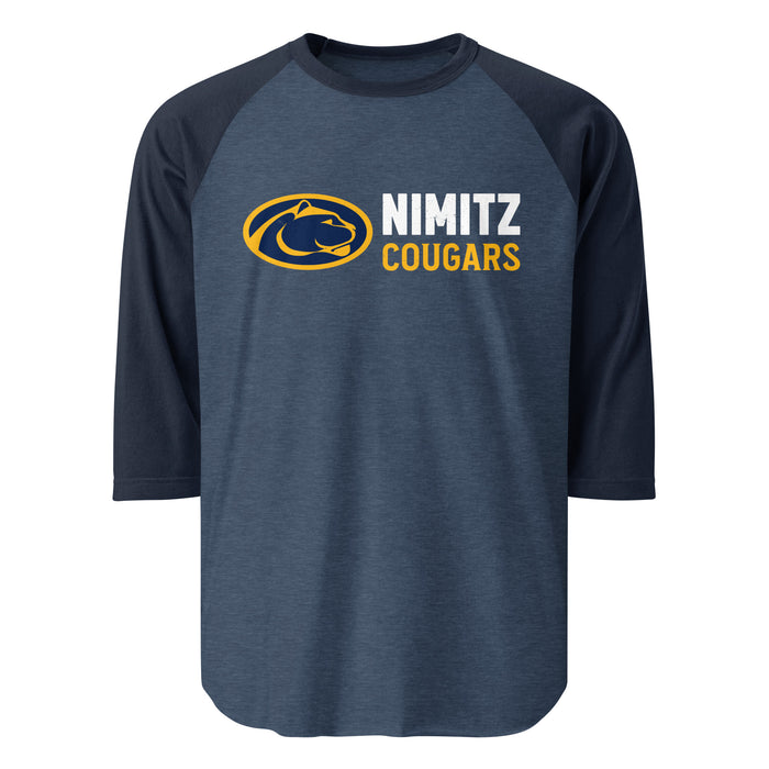 Nimitz High School Cougars Unisex 3/4 Sleeve Raglan T-shirt 200