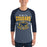 Man wearing Nimitz High School Cougars Unisex 3/4 Sleeve Raglan T-shirt 204