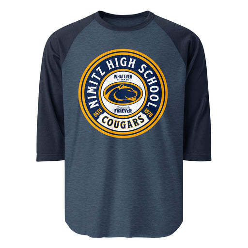 Nimitz High School Cougars Unisex 3/4 Sleeve Raglan T-shirt 220