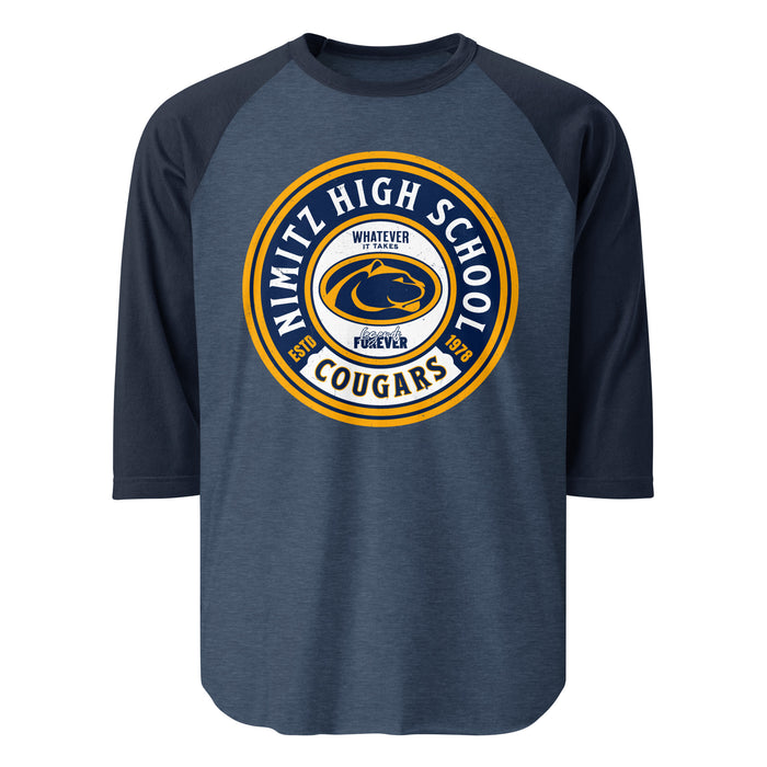Nimitz High School Cougars Unisex 3/4 Sleeve Raglan T-shirt 220