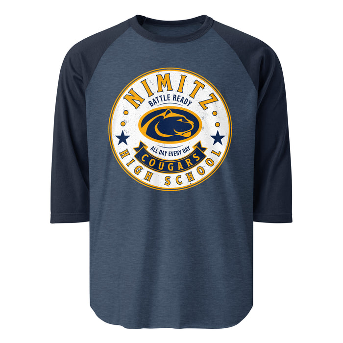Nimitz High School Cougars Unisex 3/4 Sleeve Raglan T-shirt 215