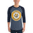 Man wearing Nimitz High School Cougars Unisex 3/4 Sleeve Raglan T-shirt 216