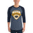 Man wearing Nimitz High School Cougars Unisex 3/4 Sleeve Raglan T-shirt 221