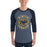 Man wearing Nimitz High School Cougars Unisex 3/4 Sleeve Raglan T-shirt 214