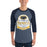 Man wearing Nimitz High School Cougars Unisex 3/4 Sleeve Raglan T-shirt 219
