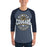 Man wearing Nimitz High School Cougars Unisex 3/4 Sleeve Raglan T-shirt 218