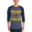 Man wearing Nimitz High School Cougars Unisex 3/4 Sleeve Raglan T-shirt 233