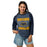 Woman wearing Nimitz High School Cougars Unisex 3/4 Sleeve Raglan T-shirt 233