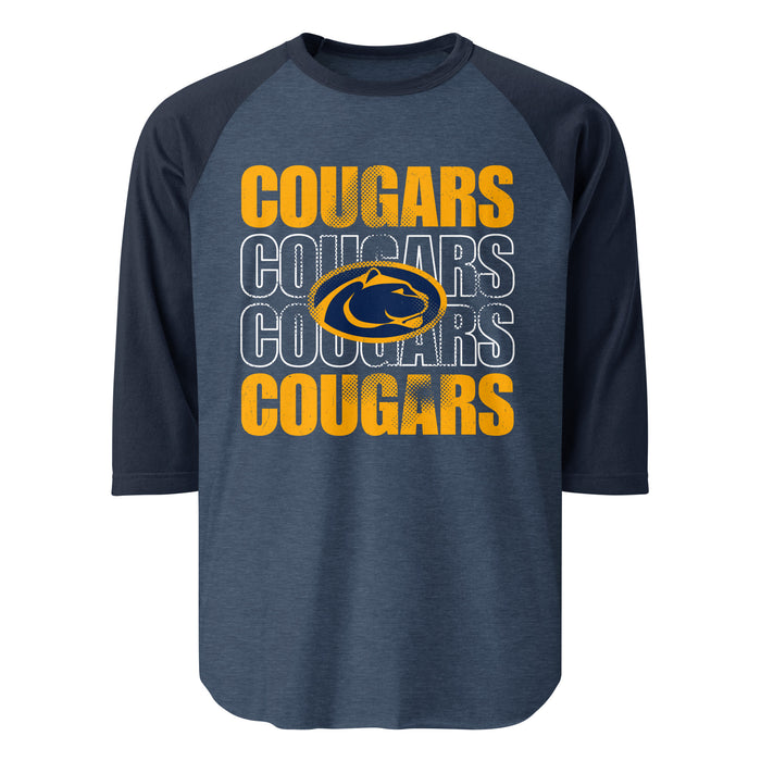 Nimitz High School Cougars Unisex 3/4 Sleeve Raglan T-shirt 233