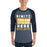 Man wearing Nimitz High School Cougars Unisex 3/4 Sleeve Raglan T-shirt 231