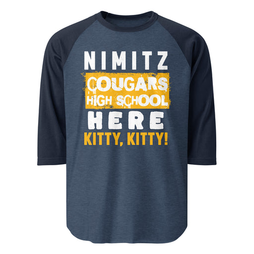 Nimitz High School Cougars Unisex 3/4 Sleeve Raglan T-shirt 231