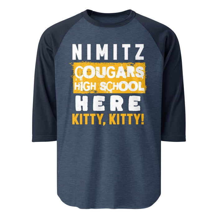 Nimitz High School Cougars Unisex 3/4 Sleeve Raglan T-shirt 231