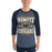 Man wearing Nimitz High School Cougars Unisex 3/4 Sleeve Raglan T-shirt 230