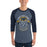 Man wearing Nimitz High School Cougars Unisex 3/4 Sleeve Raglan T-shirt 229