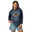 Woman wearing Nimitz High School Cougars Unisex 3/4 Sleeve Raglan T-shirt 229