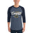 Man wearing Nimitz High School Cougars Unisex 3/4 Sleeve Raglan T-shirt 226