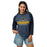 Woman wearing Nimitz High School Cougars Unisex 3/4 Sleeve Raglan T-shirt 222