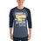 Man wearing Nimitz High School Cougars Unisex 3/4 Sleeve Raglan T-shirt 232