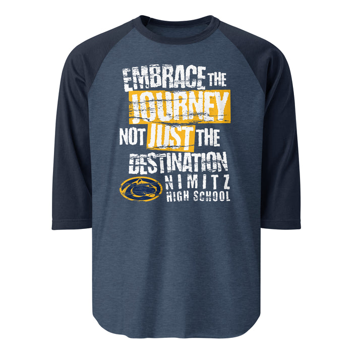 Nimitz High School Cougars Unisex 3/4 Sleeve Raglan T-shirt 232