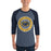Man wearing Nimitz High School Cougars Unisex 3/4 Sleeve Raglan T-shirt 224