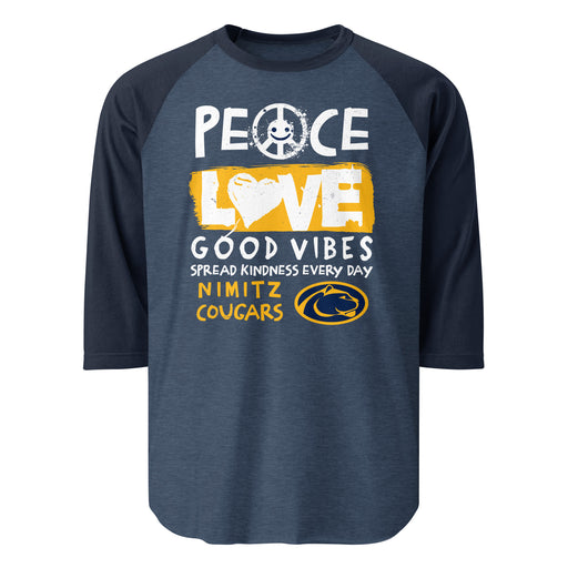 Nimitz High School Cougars Unisex 3/4 Sleeve Raglan T-shirt 240
