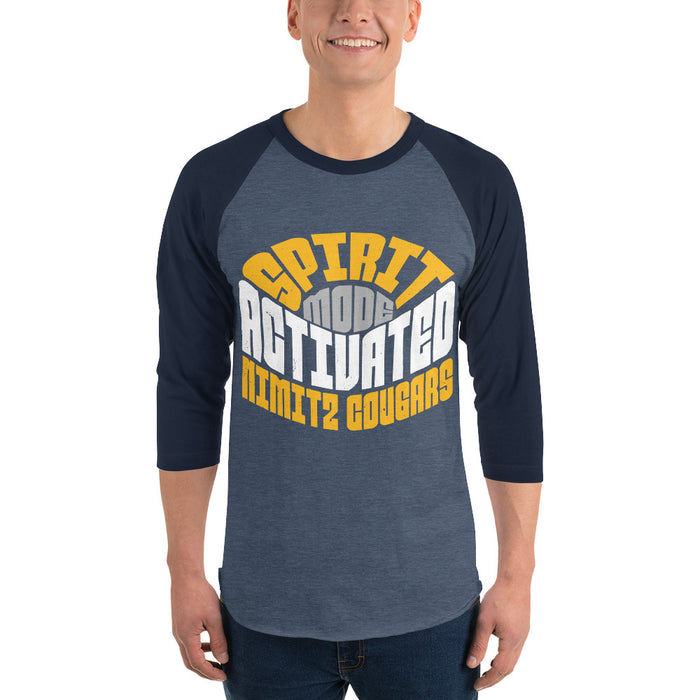 Manw earing Nimitz High School Cougars Unisex 3/4 Sleeve Raglan T-shirt 242